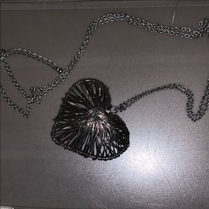 3/$15 Silver wire heart necklace